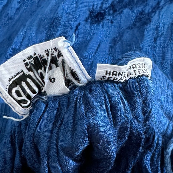 Vintage Anjumun Boho Peasant Navy Blue Skirt Size 6 Floral Embroidered - Picture 11 of 11